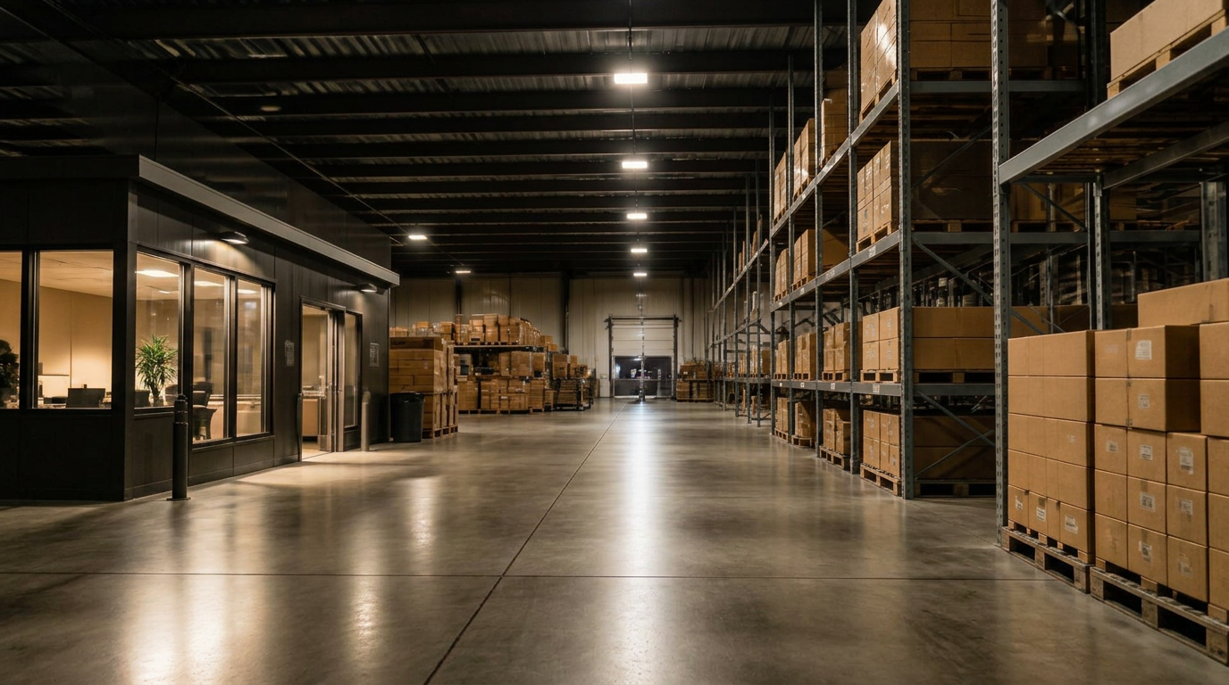 Modern warehouse interior